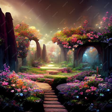Fair princess magical garden